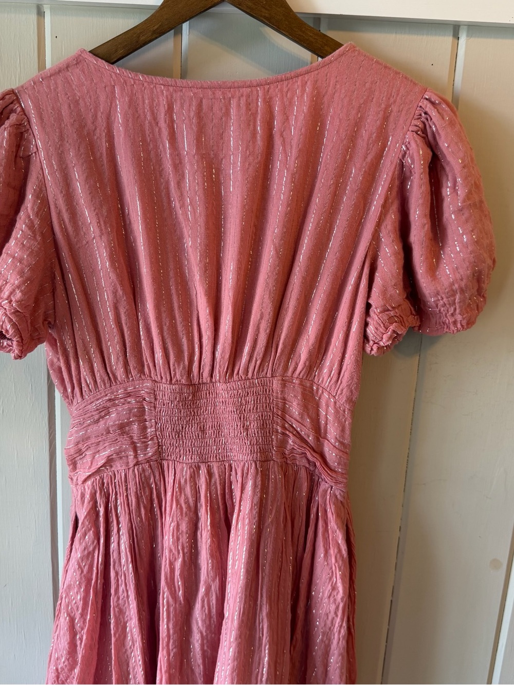Anthropologie Dusty Rose Maxi Dress with Button Front - Picture 8 of 11